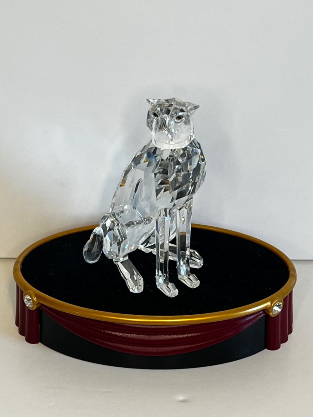 Vintage SWAROVSKI CRYSTAL CHEETAH Figurine, Retired, Mint Condition
